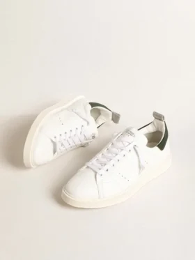 Modèle Starter d’origine bio avec languette de talon en cuir vert