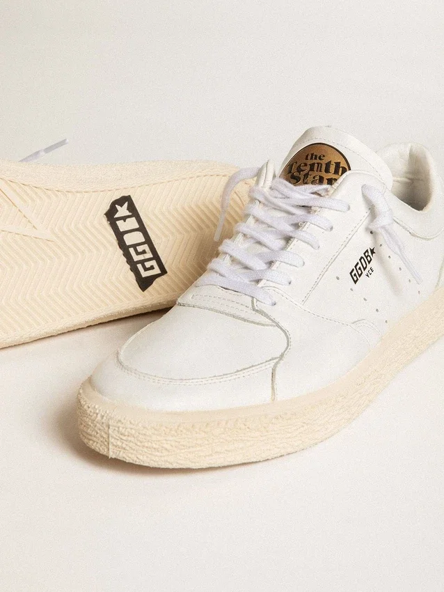 Modèle Tenth Star pour homme en cuir blanc