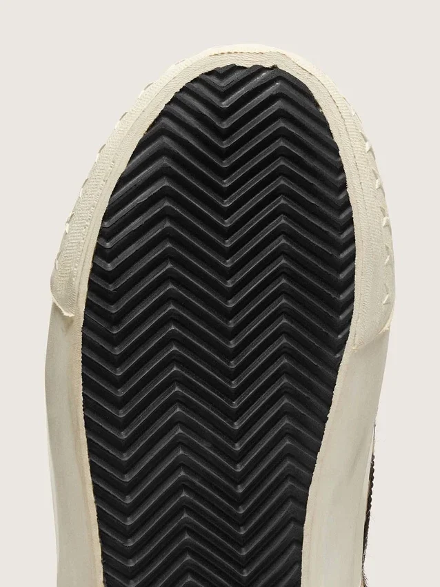Modèle VCE Penstar pour homme en cuir de poney à imprimé léopard avec languette de talon en cuir noir