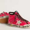 Modèle Young Francy à paillettes, avec étoile en daim gris glacier et lacets à imprimé animalier