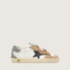 Modèle « Young Old School » avec étoile en cuir noir et empiècements en daim beige et vert