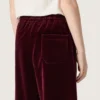 Pantalon bordeaux effet velours pour filles avec poche arrière