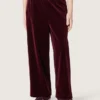 Pantalon bordeaux effet velours pour filles avec poche arrière