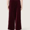 Pantalon bordeaux effet velours pour filles avec poche arrière