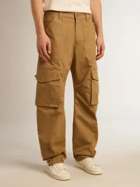 Pantalon cargo beige kaki