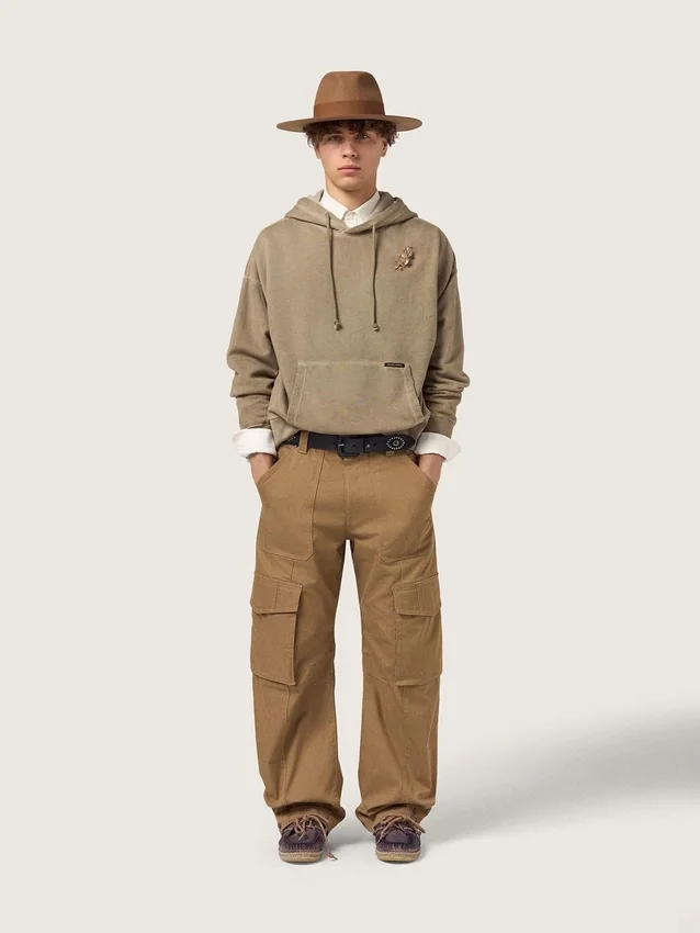 Pantalon cargo beige kaki