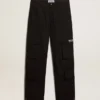 Pantalon cargo en nylon ripstop noir