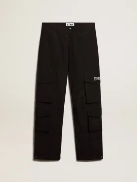 Pantalon cargo en nylon ripstop noir