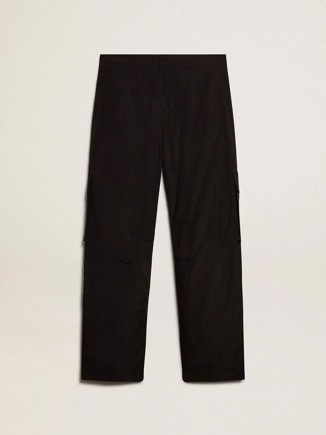 Pantalon cargo en nylon ripstop noir