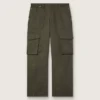 Pantalon cargo vert olive