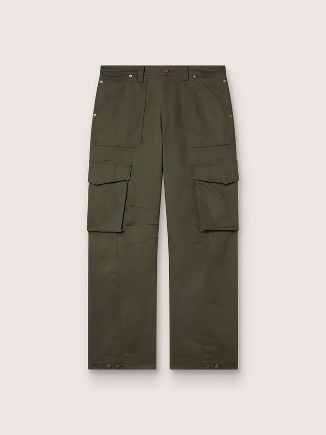 Pantalon cargo vert olive