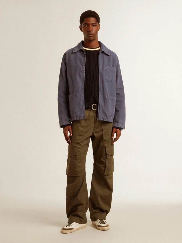 Pantalon cargo vert olive