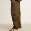 Pantalon cargo vert olive
