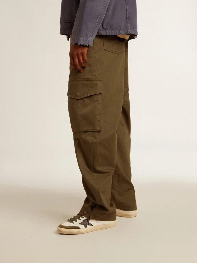 Pantalon cargo vert olive