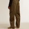 Pantalon cargo vert olive