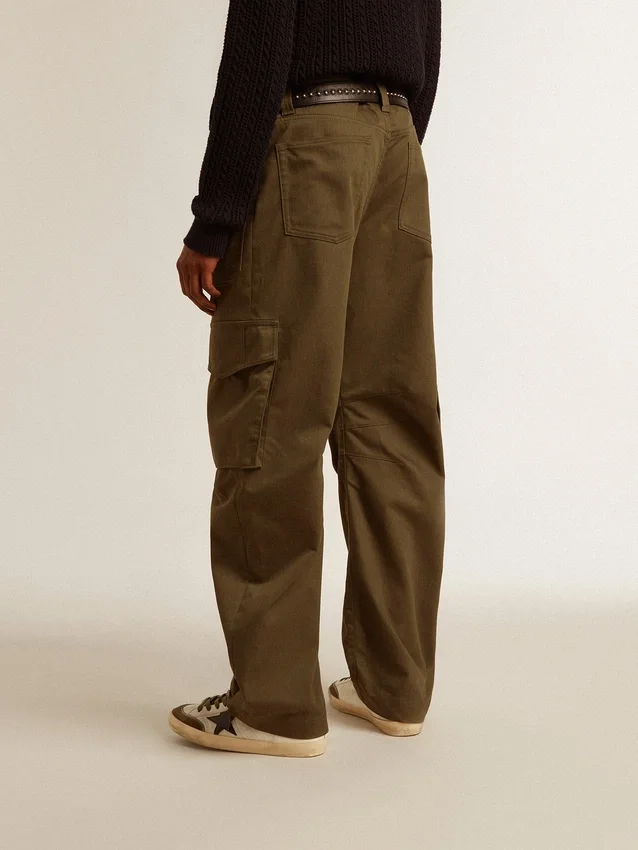 Pantalon cargo vert olive