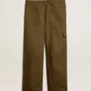 Pantalon cargo vert olive