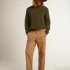 Pantalon chino beige kaki de la Golden Collection