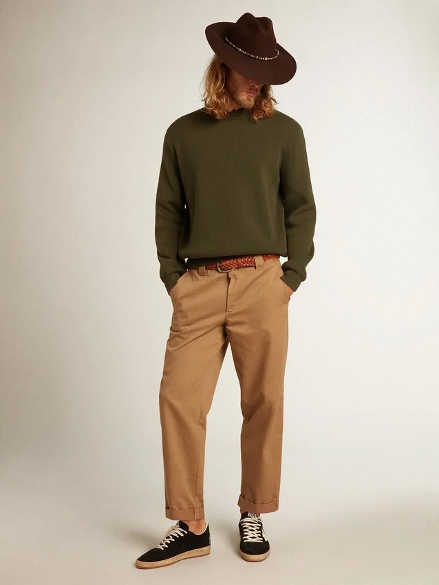 Pantalon chino beige kaki de la Golden Collection
