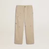 Pantalon chino beige pour enfant avec touches multicolores