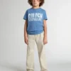 Pantalon chino beige pour enfant avec touches multicolores