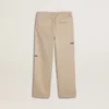 Pantalon chino beige pour enfant avec touches multicolores