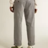 Pantalon chino en coton gris