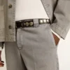 Pantalon chino en coton gris