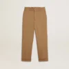 Pantalon chino pour enfant en coton couleur tabac