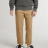 Pantalon chino pour enfant en coton couleur tabac
