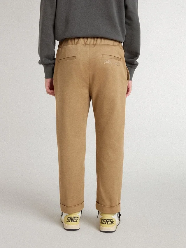 Pantalon chino pour enfant en coton couleur tabac