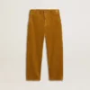 Pantalon chino pour garçons couleur tabac avec broderie