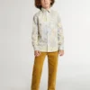 Pantalon chino pour garçons couleur tabac avec broderie