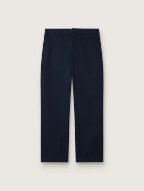 Pantalon chino unisexe Journey en toile de coton bleue avec logo brodé