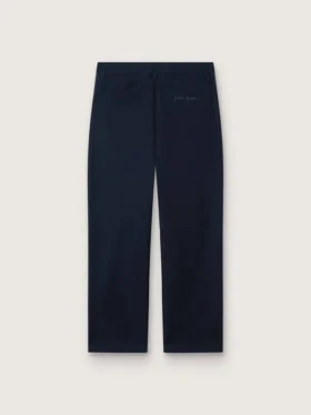 Pantalon chino unisexe Journey en toile de coton bleue avec logo brodé