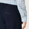 Pantalon chino unisexe Journey en toile de coton bleue avec logo brodé