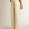 Pantalon de jogging blanc pour femme avec des étoiles sur les côtés