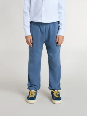 Pantalon de jogging bleu pour enfant avec broderie