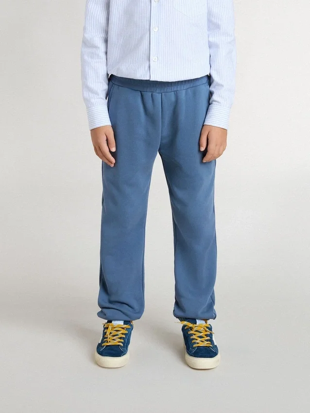 Pantalon de jogging bleu pour enfant avec broderie
