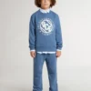 Pantalon de jogging bleu pour enfant avec broderie