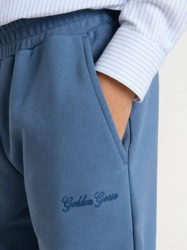 Pantalon de jogging bleu pour enfant avec broderie