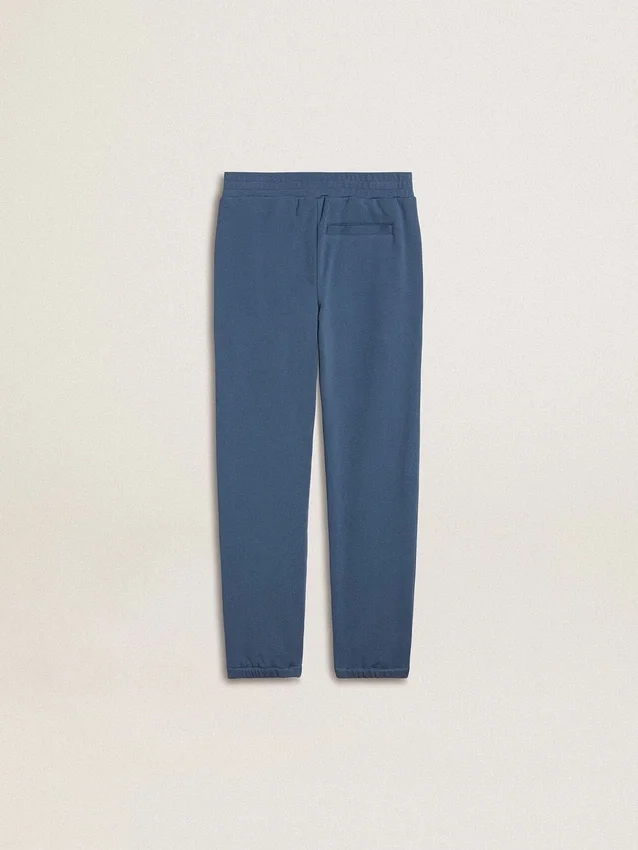 Pantalon de jogging bleu pour enfant avec broderie