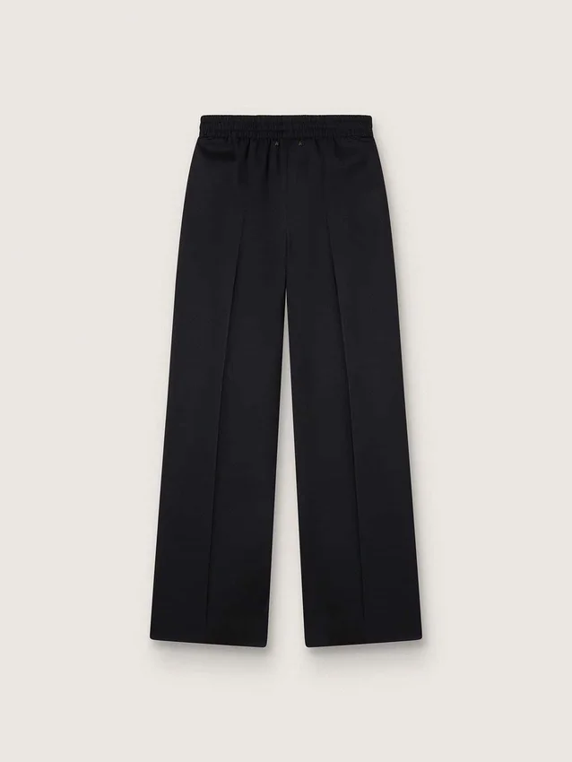Pantalon de jogging léger en laine noir pour femme