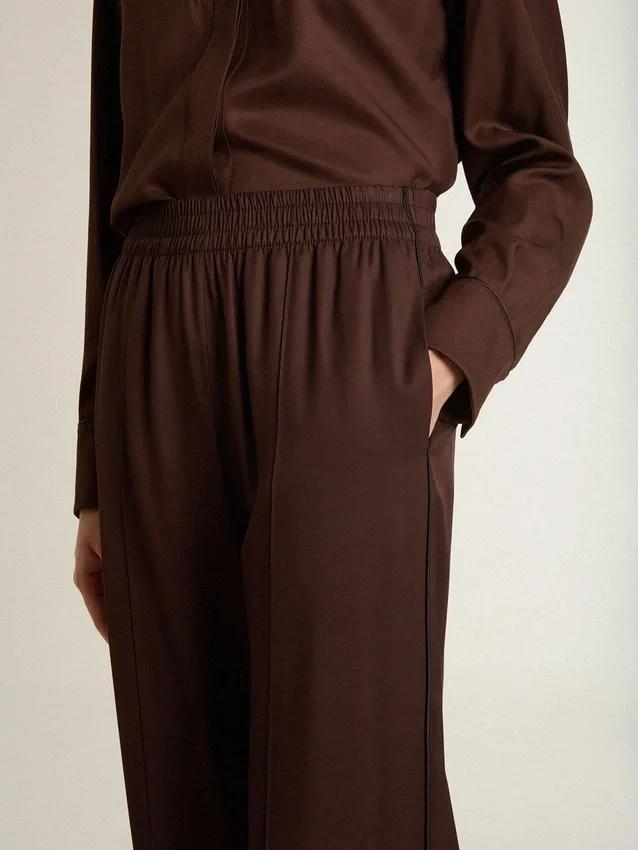 Pantalon de jogging marron pour femme