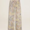 Pantalon de jogging multicolore pour femme à imprimé floral