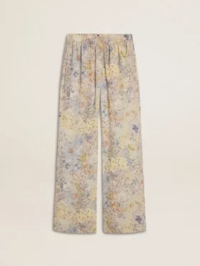 Pantalon de jogging multicolore pour femme à imprimé floral