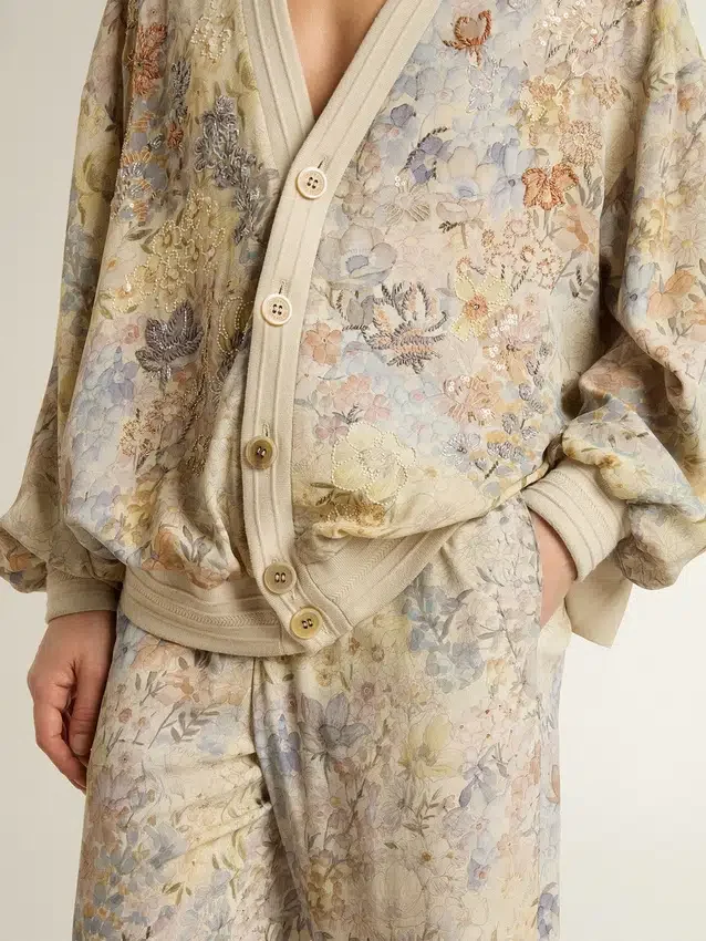 Pantalon de jogging multicolore pour femme à imprimé floral