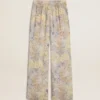 Pantalon de jogging multicolore pour femme à imprimé floral