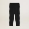 Pantalon de jogging noir pour homme avec des étoiles blanches sur les côtés