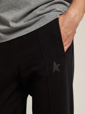 Pantalon de jogging noir pour homme avec étoile sur le devant